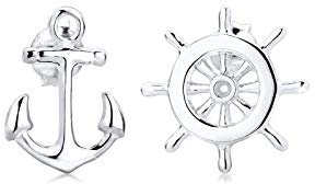 Elli Ohrringe Damen Ohrstecker Steuerrad Anker Maritim in 925 Sterling Silber