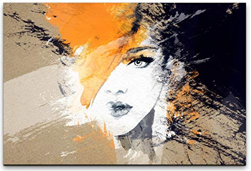Paul Sinus Art Abstrakt Wandbild 150x100cm Riesig Frauen Kopf Malerei abstrakt gelb pastell