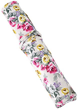 Toyvian 20 Slots Paint Brush Roll Holder Canvas Rollup Pen Case for Artist Watercolor Oil Paint Brush