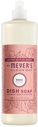 6 Pack - Liquid Dish Soap, Rose, 16-oz. -11398