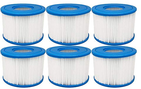 AquaHouse Lot de 6 Cartouches filtrantes compatibles avec Lay-Z-Spa Bestway Flowclear Taille VI Spa Filtre