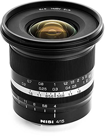 NiSi 15 mm f/4 Sunstar Objektiv für E-Mount | Superweitwinkel-Vollformat-ASPH-Objektiv (schwarz)