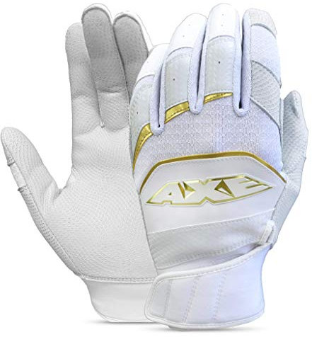 Axe Pro-Fit Schlaghandschuhe, Weiß/Gold, Cabretta-Leder, Jugend L