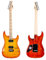 EART E-Gitarre 6-String Solid-Body 22 Bünde, Single, Single und Double Pickups, Musikstilumschaltung, klarer Ton, für Verschiedene Bedürfnisse (Bernstein)