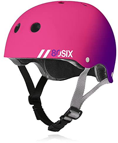 80Six Multi Sport Helmet Casque de Skateboard Jeunesse Unisexe, Rose Violet délavé, Ages 8+