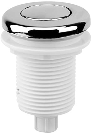Tub Spa Massage Bath Garbage Disposal Air Push Button Garbage Disposal Sink Top Air Switch Button Stainless Steel On Off Push Button Switch (White,Size:32mm)