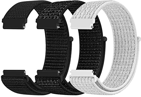 KIBDSNG Uhrenarmband 22mm Kompatibel mit Garmin Venu 4 45mm/Venu 3/Venu 2/Vivoactive 4 45mm/Forerunner 255/265, Nylon Sport Armband für Samsung Galaxy Watch 46mm/3 45mm/Gear S3 Classic/Frontier