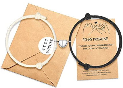 D Dongjiangjin Gift Partner Armband Paar Pärchen Freundschaft Armbänder Magnet Paare Geschenke für 2 Couple Paar Partner Beste Freunde Liebhaber Valentinstag Weihnachten Geschenk