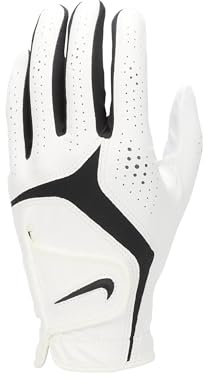Nike Dura Feel X GG REG Links Golfhandschuh Herren in der Farbe Pearl White/Pearl White/Black, Größe: M/L, N.100.3532.284.ML