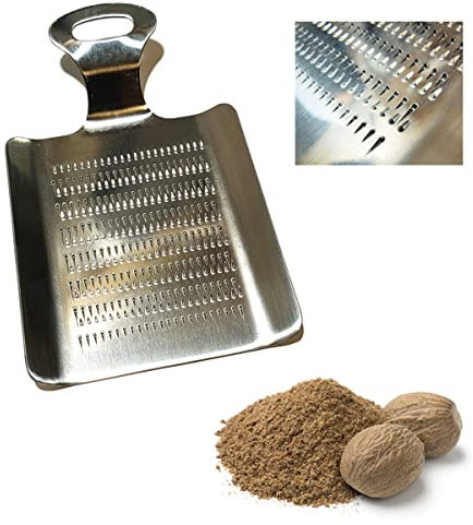 Worldtrade Râpe pour fromage, grain parmesan, zester pour citron, noyer, gingembre, chocolat, ail, légumes, fruits en acier inoxydable lavable au lave-vaisselle, lame à Gratuit fine et rouge