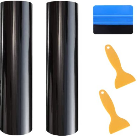 bangminda Auto Folie Schwarz Autofolie 300 cm x 30 cm Selbstklebende Schutzfolie Flexibel Autofolie für Auto Fahrrad Motorrad, Vinyl Wrap DIY Auto Lackfolie Dekorative (Schwarz Matt)