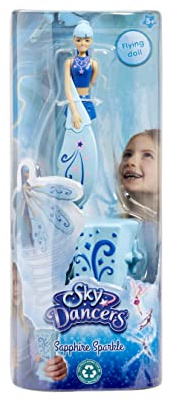 Sky Dancers: Sapphire Sparkle, Watch Your Make a Dazzling Dance Through Mid-Air, Flying Doll Toy, No Batteries Required, Gift for Ages 5+