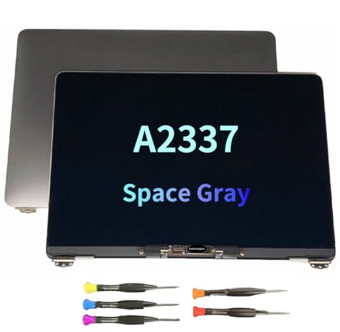 Reemplazo de pantalla LCD para MacBook Air M1 A2337 2020 13 pulgadas EMC 3598 montaje de pantalla LCD 2560x1600 (gris espacial)