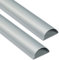 D-Line Maxi 1M5025A-2PK, Canaletas decorativas para cables de TV, Cubre los cables de TV en la pared - 2x 50mm (anch.) x 25mm (alt.) x 1-metro longitudes (2-metro) - Efecto Aluminio