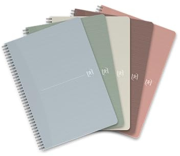 Oxford My Style Wirebound Notebook 180 A4 Assorted (Pack of 5) 400154144