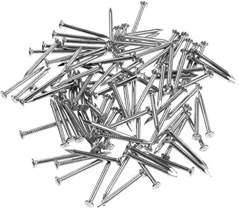 OMOTOOL Hardware - Juego de clavos de hormigón (100 unidades), clavos de acero al carbono para colgar cuadros y trabajar la madera (2,5 cm)