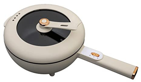 Sartén eléctrica para el hogar, sartén eléctrica Multifuncional para cocinar, sartén Antiadherente para Dormitorio, Cena, Olla Caliente eléctrica integrada