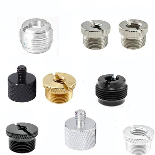 KASINshooting Kamera-/Mikrofon-Schnellspanner-Blitz-Stativ-Adapter-Set, Blitzschuh 1/4 auf 3/8 M5, M6, M8, männlich, weiblich, Gewinde-Schrauben, Serie Set für Go Pro Insta360 (9 Stück)