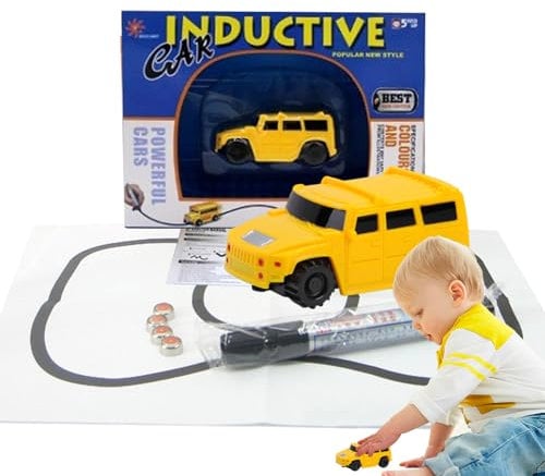 Induktives Autospielzeug - Automatisches -Spielzeug-Linienverfolgungsfahrzeug, Lernspielzeug mit optischem Sensor, induktives Autospielzeug, Neuheitsgeschenk für Kinder