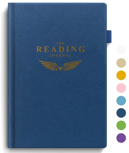 SIMVIA Lese-Tagebuch - Elegantes Buch-Tagebuch Leseprotokoll für Rezensionen und Fortschrittsverfolgung - Nachdenkliches Geschenk für Bücherliebhaber & Leser - 110 Buchbesprechungen (Nachtblau)