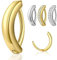 14G Clicker Bauchnabelpiercing Gold,G23 Titan Bauchnabelpiercing Chirurgenstahl Gold,Hypoallergener Bauchnabelpiercing Ring Nabelpiercing ohne Diamant,Belly Piercing Bauchnabel,Bauchnabelpiercing 10mm