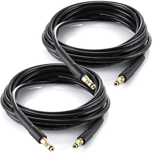 AKOLAFE 2Pack 6M Pressure Washer Hose Washer Replacement Hose for Kärcher K Series Pressure Washers K2 K3 K4 K5 K6 K7, Extension Water Clean Pipe, Click Type Plug Quick Connector