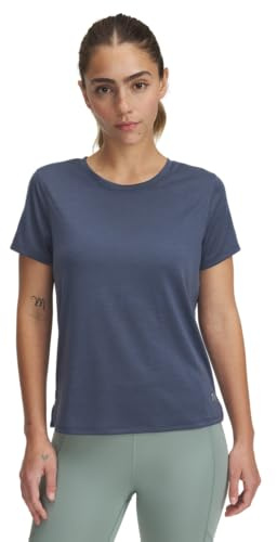Under Armour Damen Ua Launch Shortsleeve T-Shirt, Grau/Reflektierend, XL EU