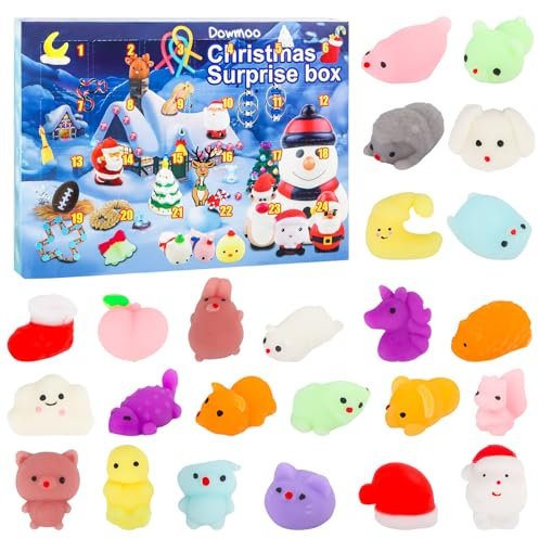 Adventskalender 2024 Weihnachts Countdown Kalender, 24 Stück Verschiedenen Niedlichen Tieren Spielzeug Adventskalender Kinder überraschen Weihnachtsfeier Geschenke Für Jungen Mädchen