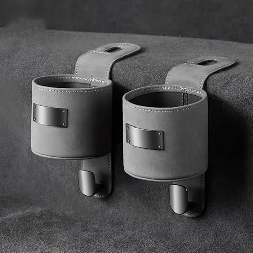 AXOEECF 2 Stück Becherhalter Auto, Für Audi A1 bis A8, Verstellbare Auto Lüftungshalterung, Grau, Kunststoff