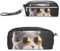 Cmagnifico Leder-Federmäppchen, niedliche Brille, Schreibwaren-Tasche als Federmäppchen für Büro und Schule, Business-Reisetasche oder kleine Werkzeugbox, Make-up-Tasche, Stil:, 20*10*5.5cm,