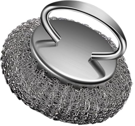 Amosfun Reinigungsschwamm Schrubber Spülbürste für Die Küche Geschirrreinigung -bürste Komfortgriff Drahtbürste Aus 304 Edelstahl