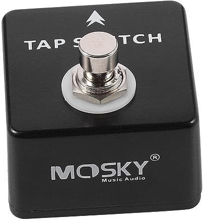 Abaodam Pedale per Chitarra Tap Interruttore a Pedale Momentaneo 1/4' Uscita Accessorio Effetti per Chitarra Solido Leggero Metallo Facile da Trasportare Nero