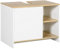 kleankin Mueble Bajo Lavabo Mueble de Lavabo Moderno Mueble de Baño con Compartimentos y Puerta 77x45x60 cm Blanco y Natural
