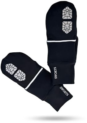 SWORTS Running Gloves Unisex · Performance Laufhandschuhe · Mit Fleece & Waterproof Schutzkappe (Für Winter Sport)