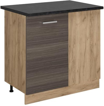 Vicco Meuble d'angle R-Line, Gris Noble, 86cm, PT Anthracite