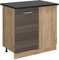 Vicco Meuble d'angle R-Line, Gris Noble, 86cm, PT Anthracite