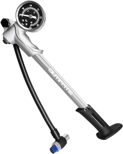 OUTIMATE Bike Shock Pump, High Pressure 300 PSI Max Shock Pump for Mountain Bike, Bike Suspension Pump for Fork, Rear Shock with Gauge, Schrader Valve