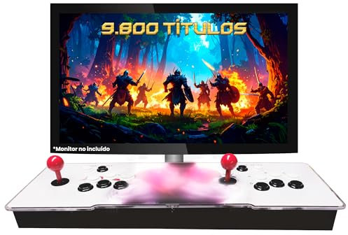 Maquina Arcade con 9800 Titulos. Consola Arcade Que Incluye 6 Botones por Jugador, 2 joysticks Estilo Sanwa DX2 Sistema Plus Saga