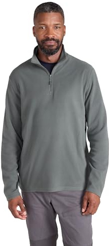 Mountain Warehouse Camber II Mens Half-Zip Fleece - Lightweight & Quick Dry, Breathable Antipill Microfleece - For Spring Summer, Outdoors, Travelling & Hiking Khaki 2XL