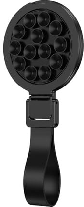 Magnetic Suction Cup Phone Mount, MagSafe Ring PopSocket Grip Stand, Silicone Phone Ring Holder for iPhone, Hands-Free Mirror Shower Phone Holder MagSafe Suction Mount for Selfies & TikTok(Black)