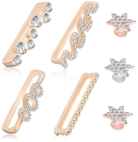 TOGEVAL Dekorative Silikon Uhrenarmbandringe 7 Stück mit Metallanhängern für Smartwatch Armbänder Kompatibel für Damen und Sportuhren Einfach Anzubringen Farbige Schmuckcharms