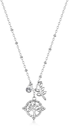Brosway Collana Donna in Acciaio | Collana Con Cristalli E Simbolo Albero Della Vita | Collezione Chakra - BHKN187