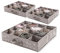 Compactor Set di 3 Organizer per cassetti, 16 Scomparti, per Biancheria Intima e Accessori, Polipropilene Non Tessuto, Marrone, 40 x 40 x H. 9 cm, RAN9817