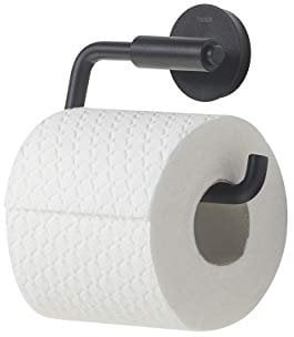 Tiger Urban Toilettenpapierhalter schwenkbar, Farbe: Schwarz, mit austauschbaren Dekor-Ringen zur individuellen Gestaltung