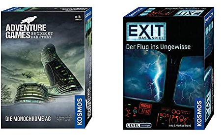 Kosmos - Adventure Games - Die Monochrome AG. Entdeckt die Story, Kooperatives Gesellschaftsspiel & Escape Room Spiel: 1-4 Spieler, ab 16 Jahren