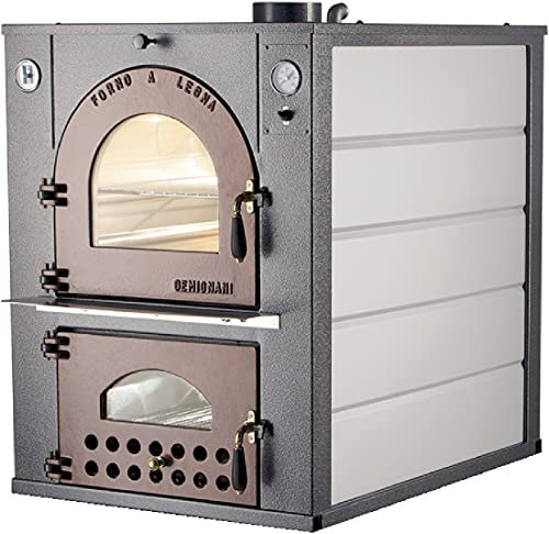 FORNO A LEGNA A FUOCO INDIRETTO DA INCASSO CON VENTILAZIONE, ILLUMINAZIONE, 3 PIANI DI COTTURA 43 X 81 CM GEMIGNANI G90