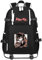 Roffatide Anime Angels of Death Isaac Foster Laptop-Rucksack mit USB-Ladeanschluss und Kopfhöreranschluss