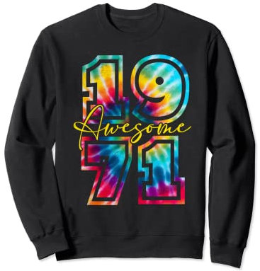 Awesome Since 1971 Retro Krawatte zum 50. Geburtstag 50 Jahre Sweatshirt