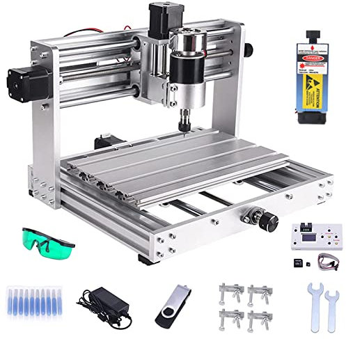 Fresatrice CNC Router, 3018 MAX 2 in 1 Macchina Per Incisione GRBL Control A 3 Assi Per Intaglio, Engraving Milling Machine Mandrino Da 150W, Mini Macchina CNC Con Controller Offline,7W