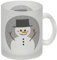 Schneemann im Schnee Glas Tasse